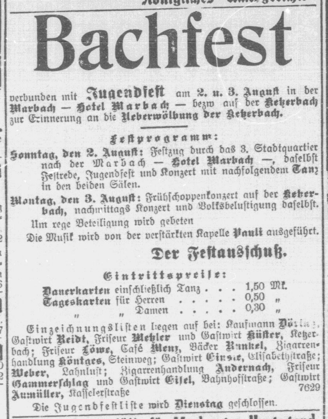 Bachfest 1914
